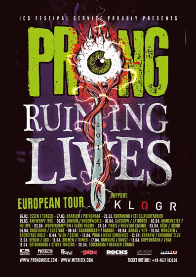 Prosegue il tour dei Klogr di supporto ai Prong. Prossima data in Italia